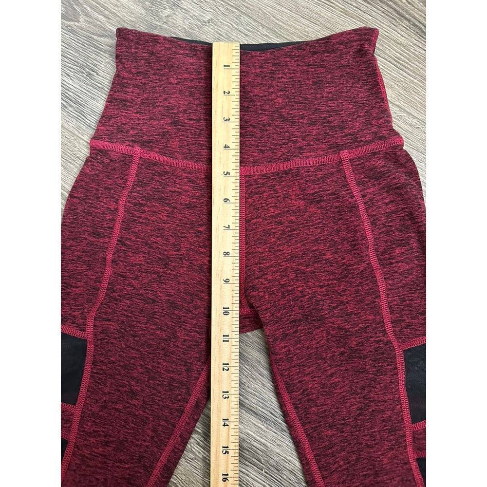 Beyond Yoga Red Space Dye Iconic Silhouette Mesh Details Leggings Size XS - Picture 3 of 7